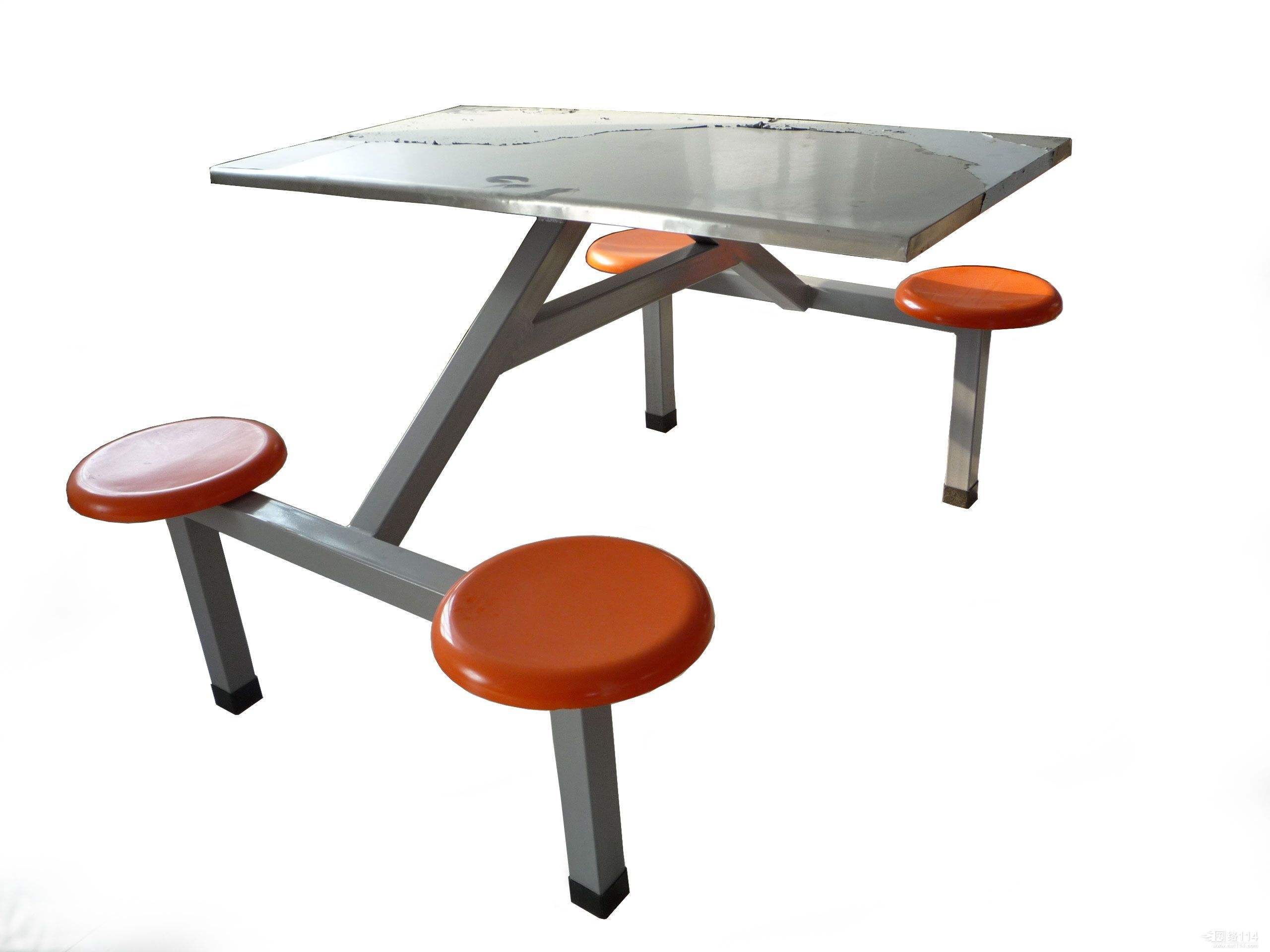 四人不銹鋼餐桌椅2